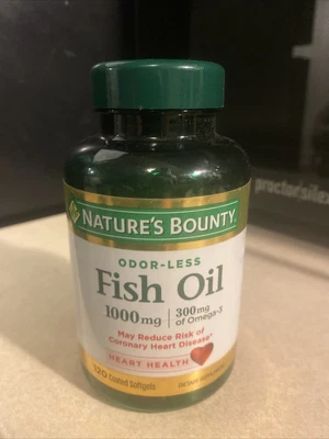 $15 • Buy Nature's Bounty Fish Oil 1000 Mg Omega-3 Odorless Soft Gels 120  10/23