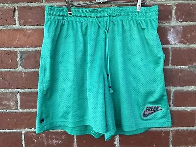 Nike Giannis Freak Mesh Basketball Shorts Green Mens Sz Xl Da5689-372 • $39.99