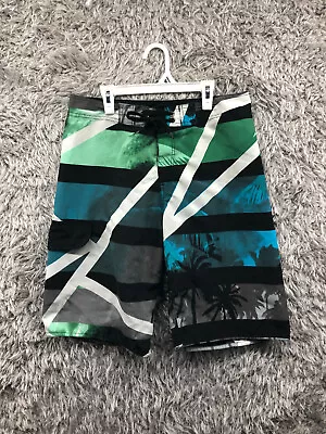 B. Split Multicolor Board Shorts Size M Medium Draw String • $7.98