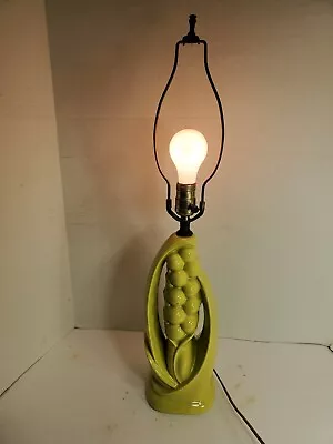 Mid Century Modern Ceramic Yellow Table Lamp • $34.95