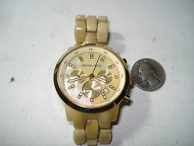 Mk5217 Gorgeous Ladies Michael Kors High End 3 Dials Diamond Watch Rtl $295 • $59.99