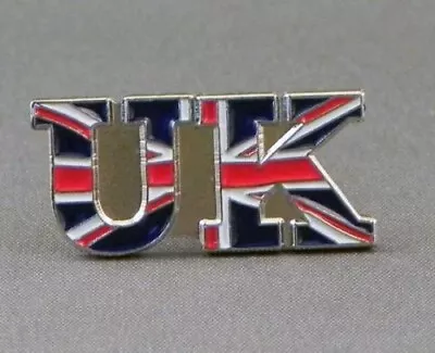 New UK United Kingdom Union Jack Flag Letters Pin Badge Tie Pin Badge Metal • £2.09