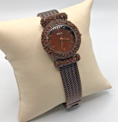 $9.99 • Buy Women's Brown Jeweled Relic Watch