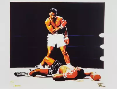 Signed Josh Barton 12X18 Lithograph - Boxing - Ali Over Liston #9 Of 500 • $104.25