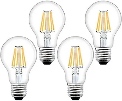 4 PACK BTEK 6W E27 Screw Antique Dimmable LED Filament Bulb Warm White 2700K ES • £8.89