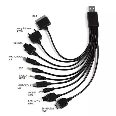 10 In 1 USB Cable Universal Multi-Function Phone USB Charger Charging Cable Cord • $4.69