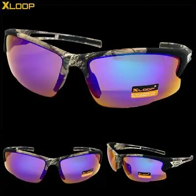 MILITARY TACTICAL Hunting Sports Wrap Safety Camouflage SUNGLASSES Camo Frame • £19.74