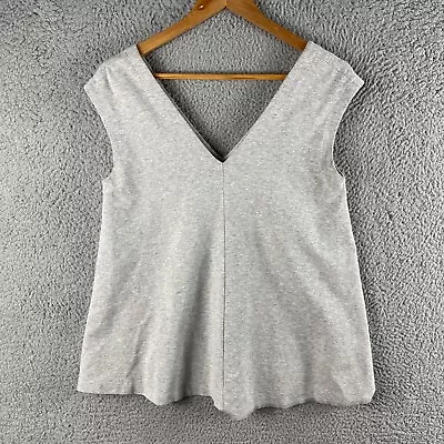 Country Road Womens Top XS Extra Small Grey V Neck Sleeveless Pullover Casual • $3.98