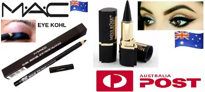 MAC EYE KOHL Eyeliner Pencil SMOLDER Black / MISS ROSE(USA Brand) Eyeliner Kajal • £22.93