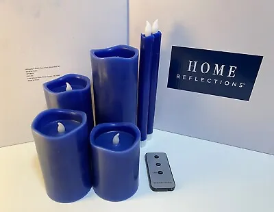 Home Reflections 6pc Ultimate Flameless Candle Set Dark Blue • $29.99