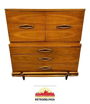 Mid-Century Modern Walnut High Chest • $1495