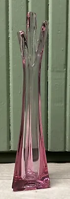 RARE Vintage Viking Thistle Pink 3-Foil Triangle Swung Vase • $449.95