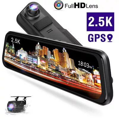TOGUARD 10 1080P Mirror Dash Cam Touch Screen Front And Rearview Night Vision • $135.99