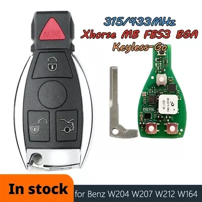 Xhorse MB FBS3 BGA Keyless-Go Smart Remote For Mercedes-Benz W204 W207 W212 W164 • $62.71