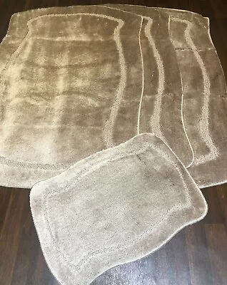 Romany Washable Gypsy Mats 4pc Set Xxl 100x140cm New Design Mink/beige Colour • £79.99