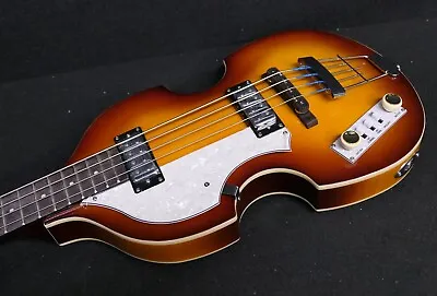 HOFNER IGNITION PRO LEFT HANDED HI-BB-PE-L-SB VIOLIN BASS TEACUP'S & FLATS Lefty • $399.99