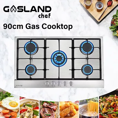GASLAND Chef 90cm Gas Cooktop 5 Burners Stainless Steel Heavy Duty Stove NG LPG • $399.99