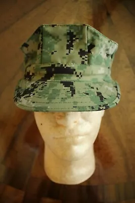 Usn Us Navy Nwu Type Green Ripstop Camoflage Combat 8 Point Cover Hat Cap 7 1/4 • $24.95