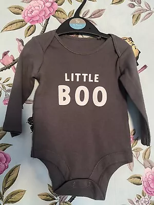 Little Boo Long Sleeve Vest 0-3 Months • £3.50