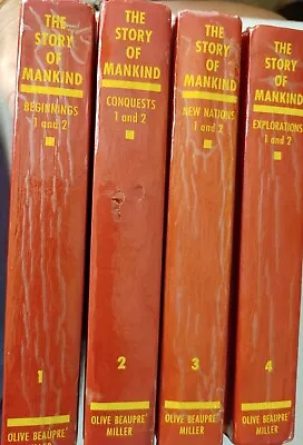 1963 The Story Of Mankind A Picturesque Tale Of Progress Olive Miller 4 Vol • $24.95