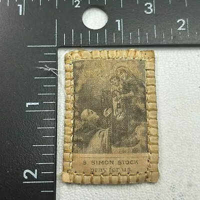 VINTAGE Artwork On A Patch S. SIMON STOCK PRAY FOR US Patch Madonna & Child 371V • $6.76