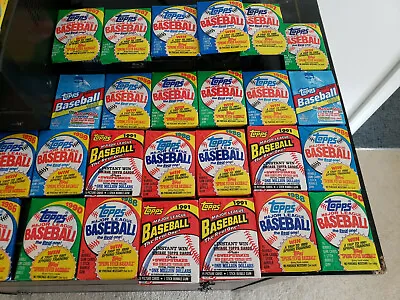 10 Unopened Vintage Topps Baseball Wax Packs From Mid-80s/Early 90s (150+ Cards) • $20