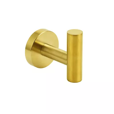 Brushed Gold Round Square Towel Rack Rail Layer Bar Paper Roll Holder Robe Hook • $22.75