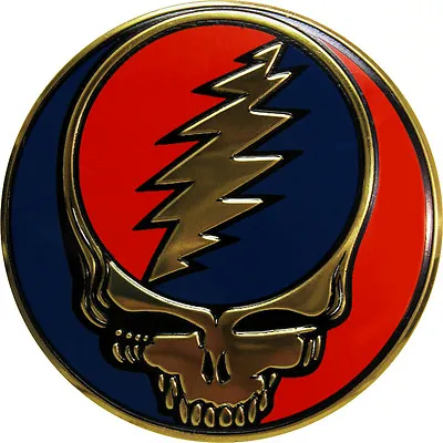 Emblem - Grateful Dead Steal Your Face Music 2  METAL Heavy Duty Sticker #15757 • $5.50