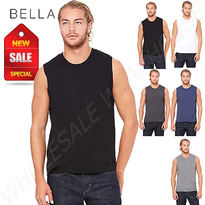 Bella Canvas 100% Cotton Men's Sleeveless Jersey Muscle Tank Top M-3483 • $6.20