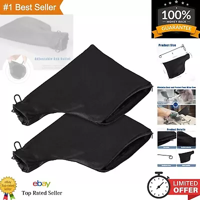 Black Dust Collection Bag For Miter Saw - 2 Pack With Adjustable Hole Diameter • $16.22