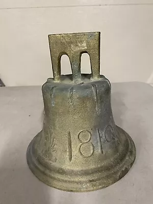 Antique Mexican Spanish Colonial Mission Church Bronze Bell 8  High  Date 1810 • $600