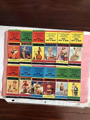 GIRLIES 12 COLORED SET Arthur Jacoby Garage  Boiling Springs Pa. MATCHCOVERS • $36