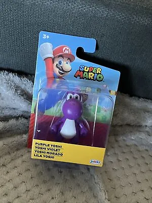 Super Mario Purple Yoshi Figure Jakks 2.5 Nintendo Brand New • £13.99
