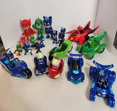 PJ Masks Toy Lot - Vehicles & Figures - Catboy Gekko Owlette 24 Pieces • $34.98