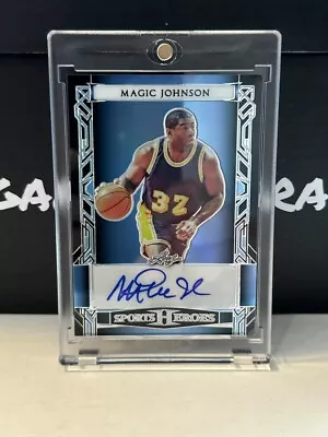 2024 Leaf Sports Heroes Magic Johnson Blue Holo Prizm Auto /6 #BA-MJ1 Lakers • $48