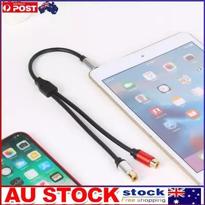 3.5mm 1/8 Inch TRS Stereo Male To Dual RCA Female Audio Adapter Y Splitter Cable • $10.39