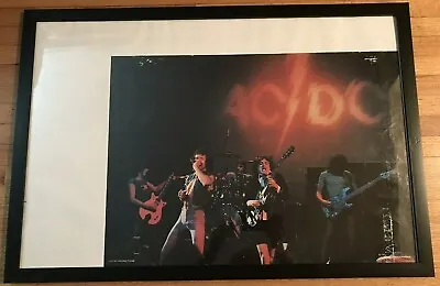 Rare Orig 1980's AC/DC Concert BAND POSTER 38  X 26  A. REYES Latino Productions • $61.60