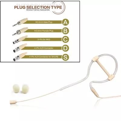 Headset Microphone Single-ear Concert Head Worn Headworn Mic Wireless-TA4F • $9.66