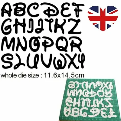 Large Disney Alphabet Letters Craft Stencil Cut Dies Die Metal Cutting Cutter A • £5.99