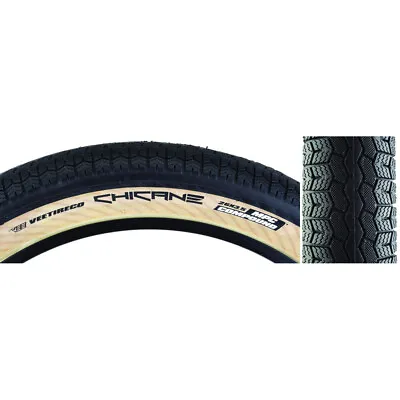 Vee Tire & Rubber Chicane 26x3.5 Clincher Wire TPI 20 Black/Tan Reflective BMX • $72.17