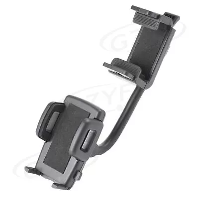 360° Rearview Mirror Mobile Cell Phone GPS Mount Holder Stand Cradle Car Black • $15.98