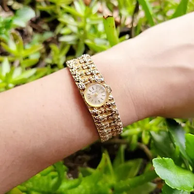 Vintage Swiss Accurist 21 Jewels Classic Gold Nugget Watch • $29.99