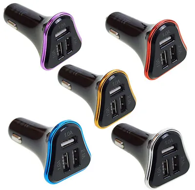 3 Port USB In Car Charger 4.1a Fast Adapter Black For Samsung IPhone 6 7 8 Plus • £3.99