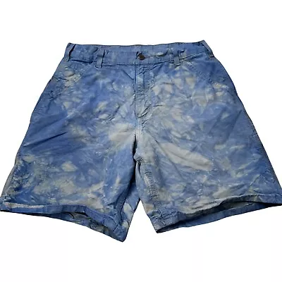 Carhartt Carpenter Shorts Mens 31 Dyed Blue Workwear Outdoor Canvas Y2K • $27