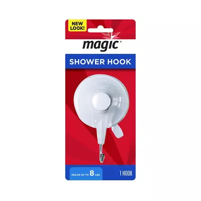 Shower And Bathtub Suction Hook In White/ Metal • $3.88