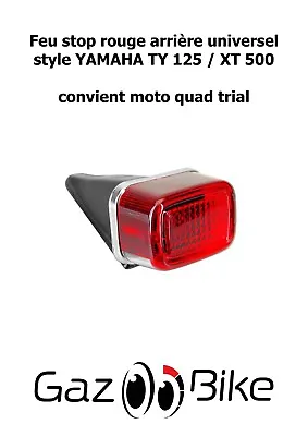 Yamaha XT 500 TY 125 Motorcycle Quad Trial Universal Red Rear Stop Light • £12.93