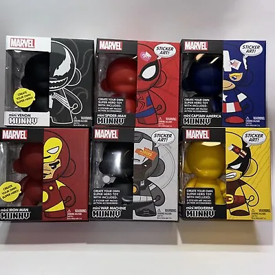 Kidrobot Marvel Munny World: Iron Man Spider-Man Venom Action Figure Lot Of 6 • $84.99