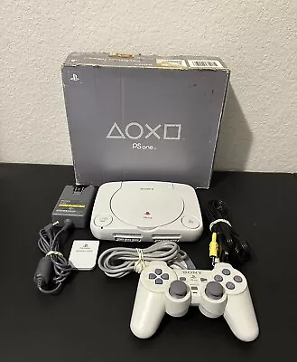 Sony Playstation 1 PS One PS1 Slim With Original Box. TESTED & WORKS. Ships FAST • $109.99