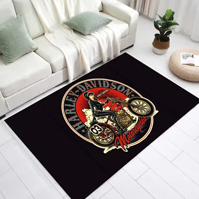 Harley Davidson RugBiker RugMotorcycle RugHarley DecorHarley Davidson Carpet • $26.97