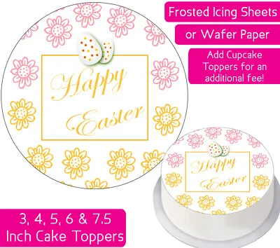 Easter Flowers Edible Wafer & Icing Cake Toppers Decoration Party Bunny Child • £2.25